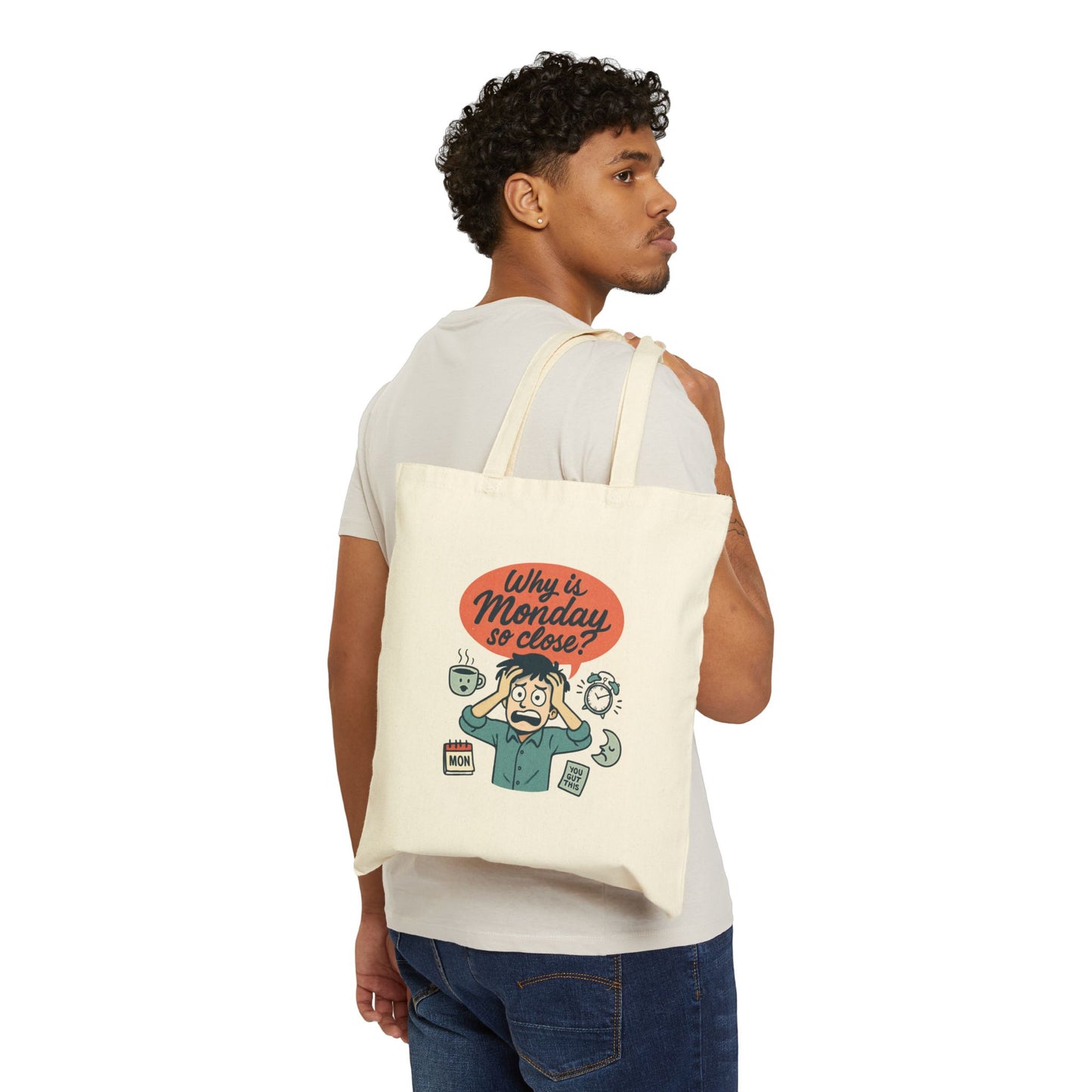 Cotton Canvas Tote Bag, Reusable Shopping Bag, Funny Tote, Eco-Friendly Bag, Grocery Bag, Market Bag