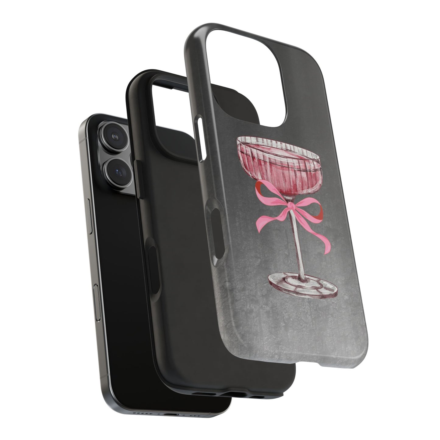 Martini Phone Case, Pink Cocktail Drink Protective Cover, Tough Phone Case, Gift for Martini Lover, Stylish Phone Accessory, Unique Phone