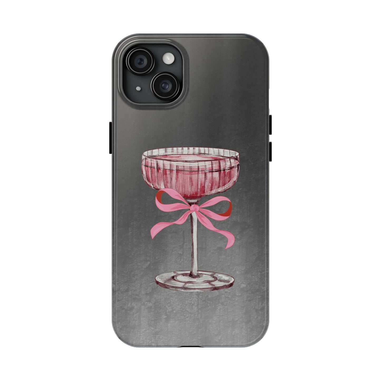 Martini Phone Case, Pink Cocktail Drink Protective Cover, Tough Phone Case, Gift for Martini Lover, Stylish Phone Accessory, Unique Phone