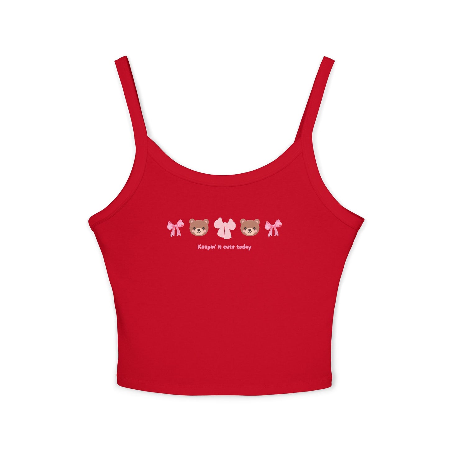Tank Top with Cute Bear Print - Women's Fashion
