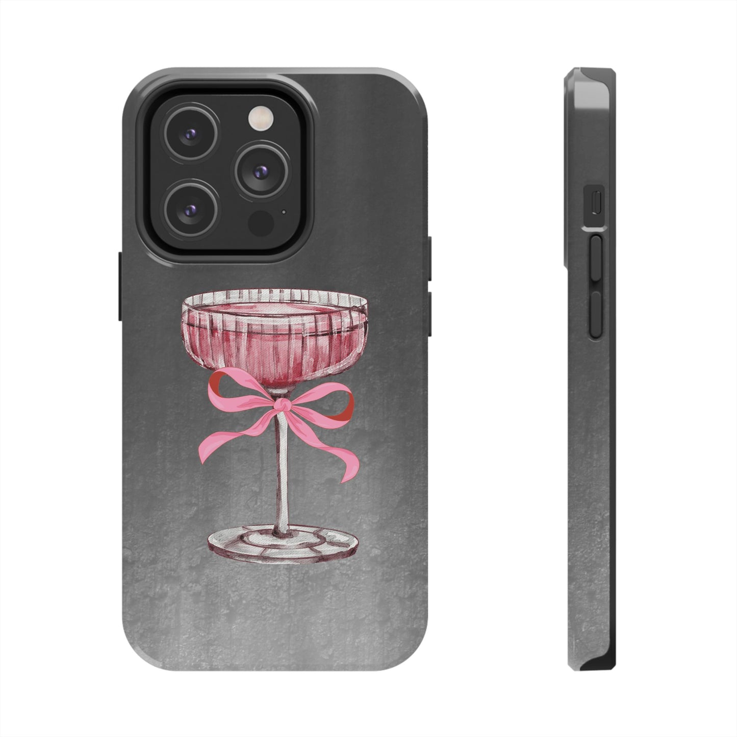 Martini Phone Case, Pink Cocktail Drink Protective Cover, Tough Phone Case, Gift for Martini Lover, Stylish Phone Accessory, Unique Phone