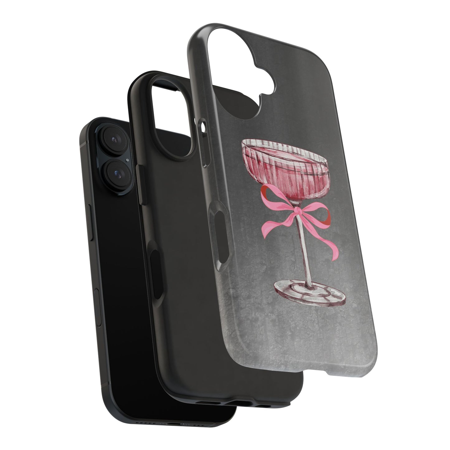 Martini Phone Case, Pink Cocktail Drink Protective Cover, Tough Phone Case, Gift for Martini Lover, Stylish Phone Accessory, Unique Phone