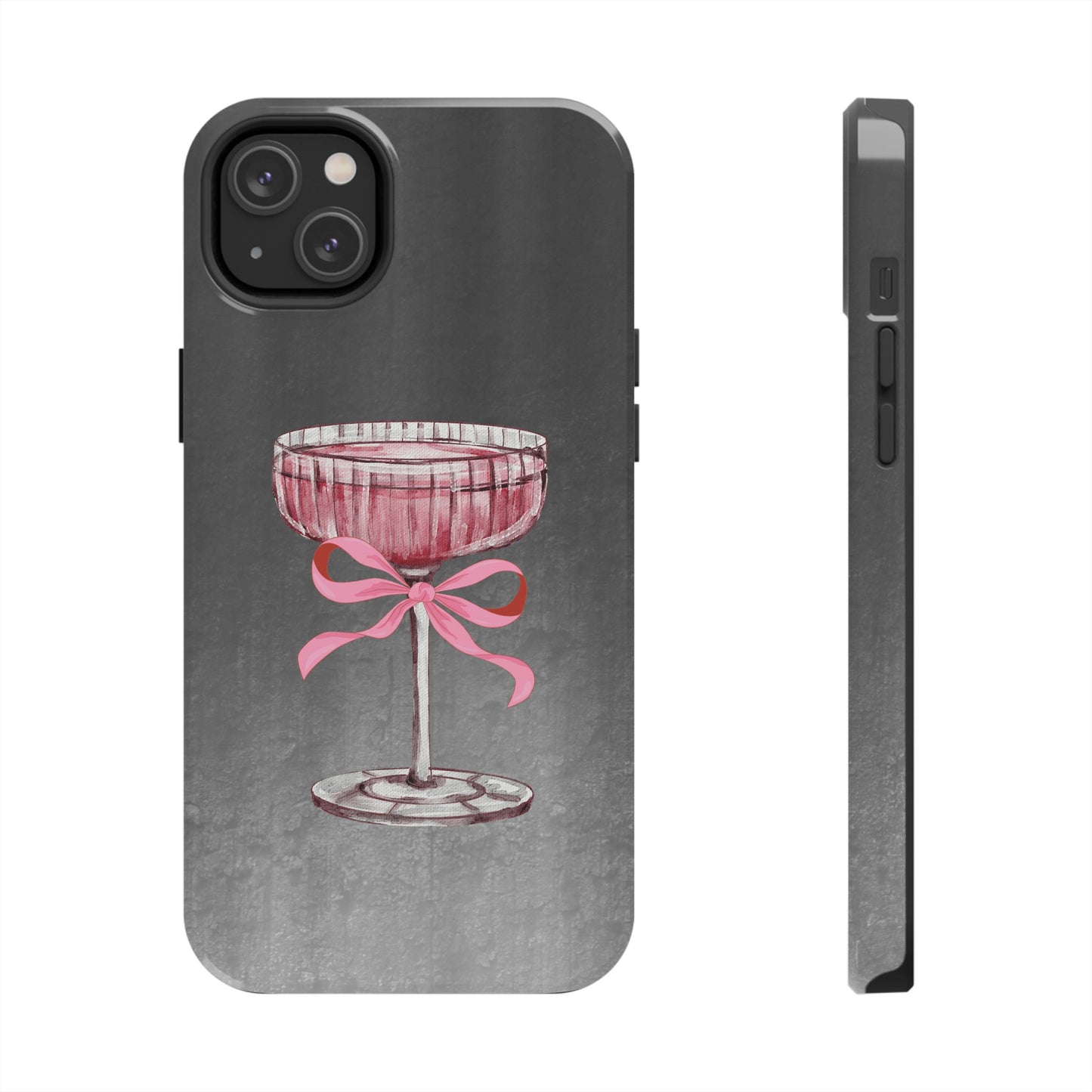Martini Phone Case, Pink Cocktail Drink Protective Cover, Tough Phone Case, Gift for Martini Lover, Stylish Phone Accessory, Unique Phone