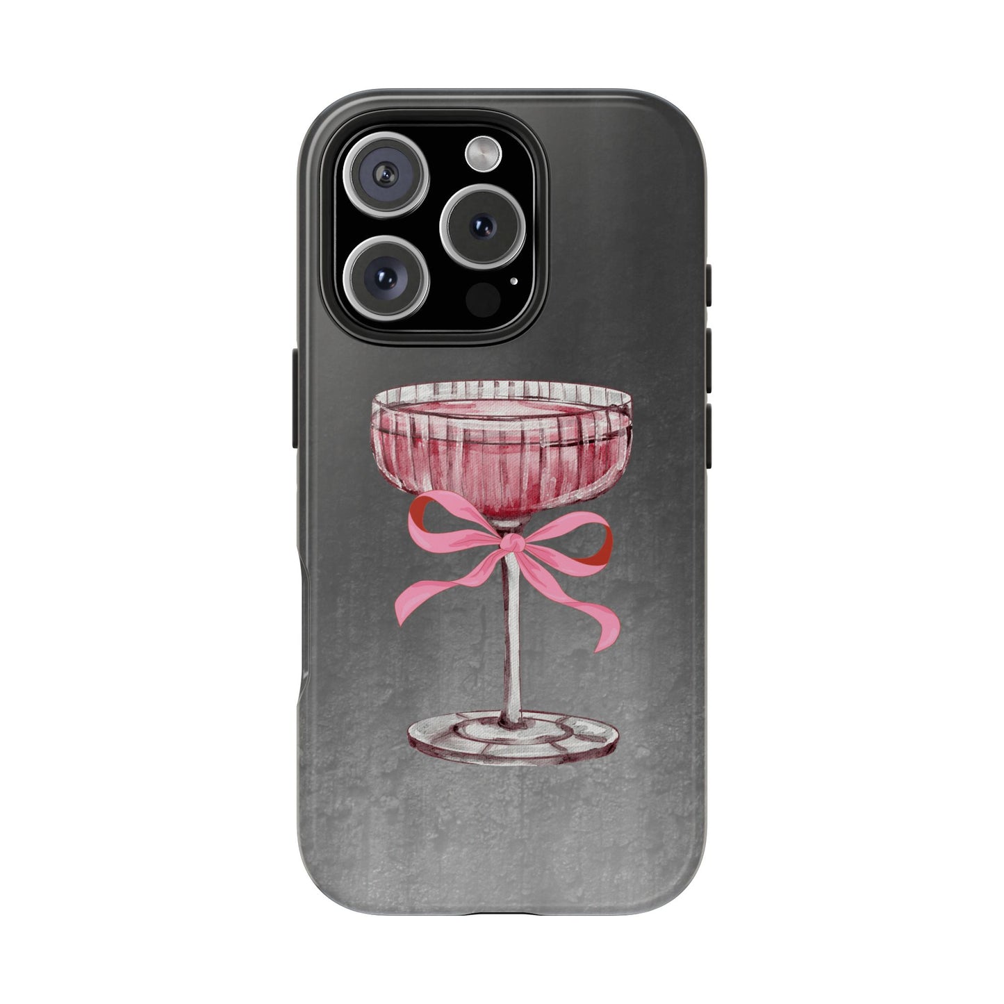 Martini Phone Case, Pink Cocktail Drink Protective Cover, Tough Phone Case, Gift for Martini Lover, Stylish Phone Accessory, Unique Phone