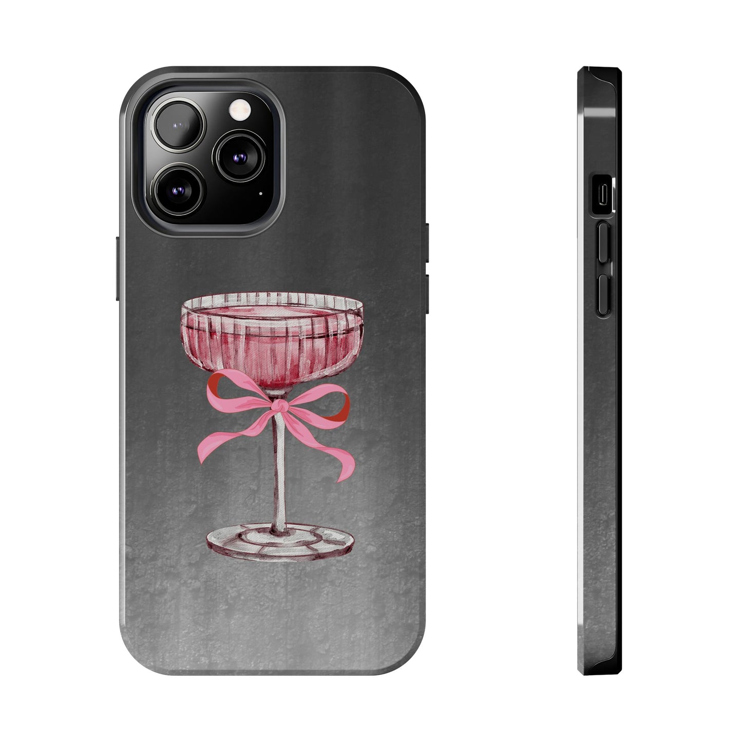 Martini Phone Case, Pink Cocktail Drink Protective Cover, Tough Phone Case, Gift for Martini Lover, Stylish Phone Accessory, Unique Phone