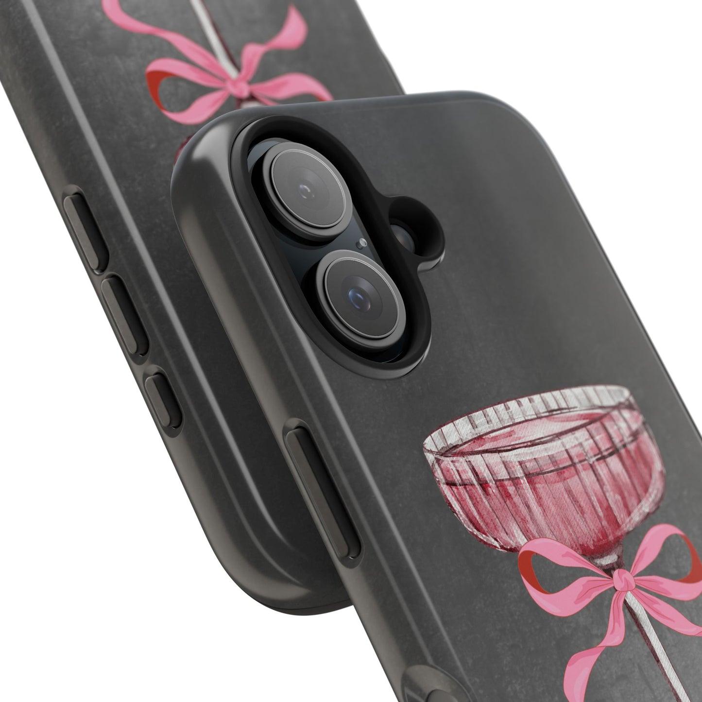 Martini Phone Case, Pink Cocktail Drink Protective Cover, Tough Phone Case, Gift for Martini Lover, Stylish Phone Accessory, Unique Phone
