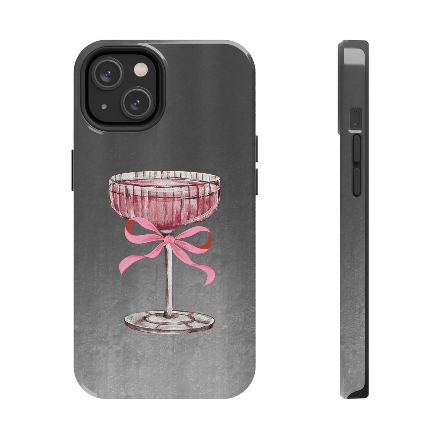 Martini Phone Case, Pink Cocktail Drink Protective Cover, Tough Phone Case, Gift for Martini Lover, Stylish Phone Accessory, Unique Phone