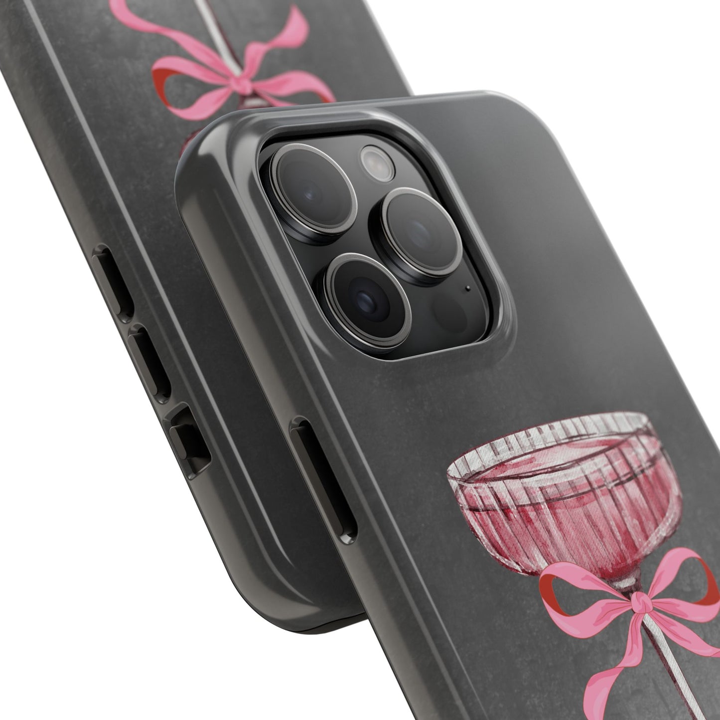 Martini Phone Case, Pink Cocktail Drink Protective Cover, Tough Phone Case, Gift for Martini Lover, Stylish Phone Accessory, Unique Phone