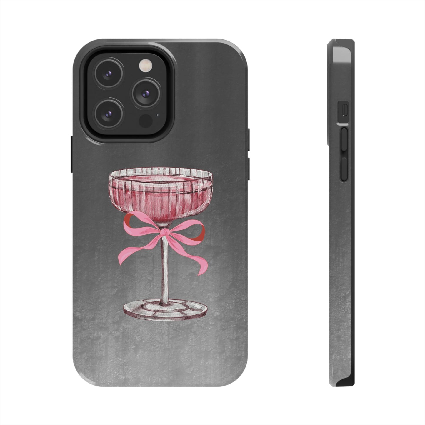 Martini Phone Case, Pink Cocktail Drink Protective Cover, Tough Phone Case, Gift for Martini Lover, Stylish Phone Accessory, Unique Phone