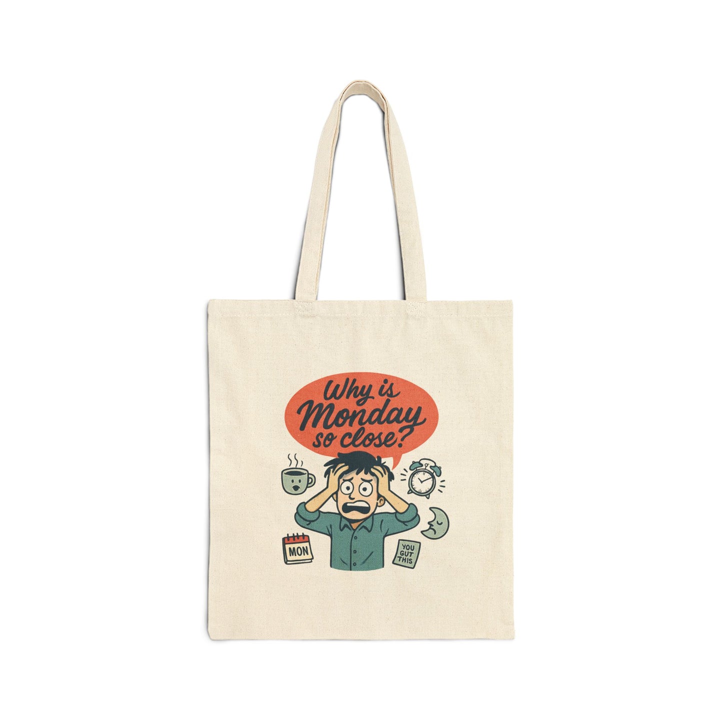 Cotton Canvas Tote Bag, Reusable Shopping Bag, Funny Tote, Eco-Friendly Bag, Grocery Bag, Market Bag