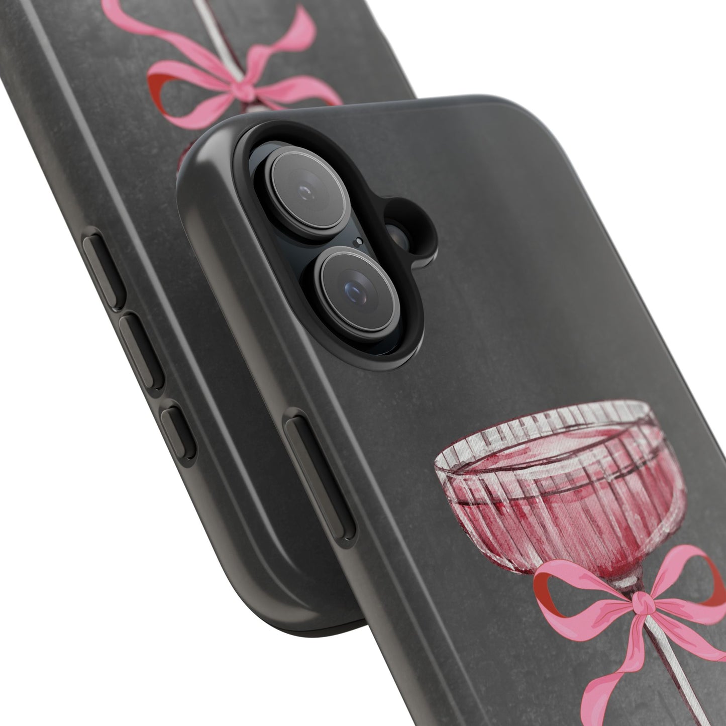Martini Phone Case, Pink Cocktail Drink Protective Cover, Tough Phone Case, Gift for Martini Lover, Stylish Phone Accessory, Unique Phone