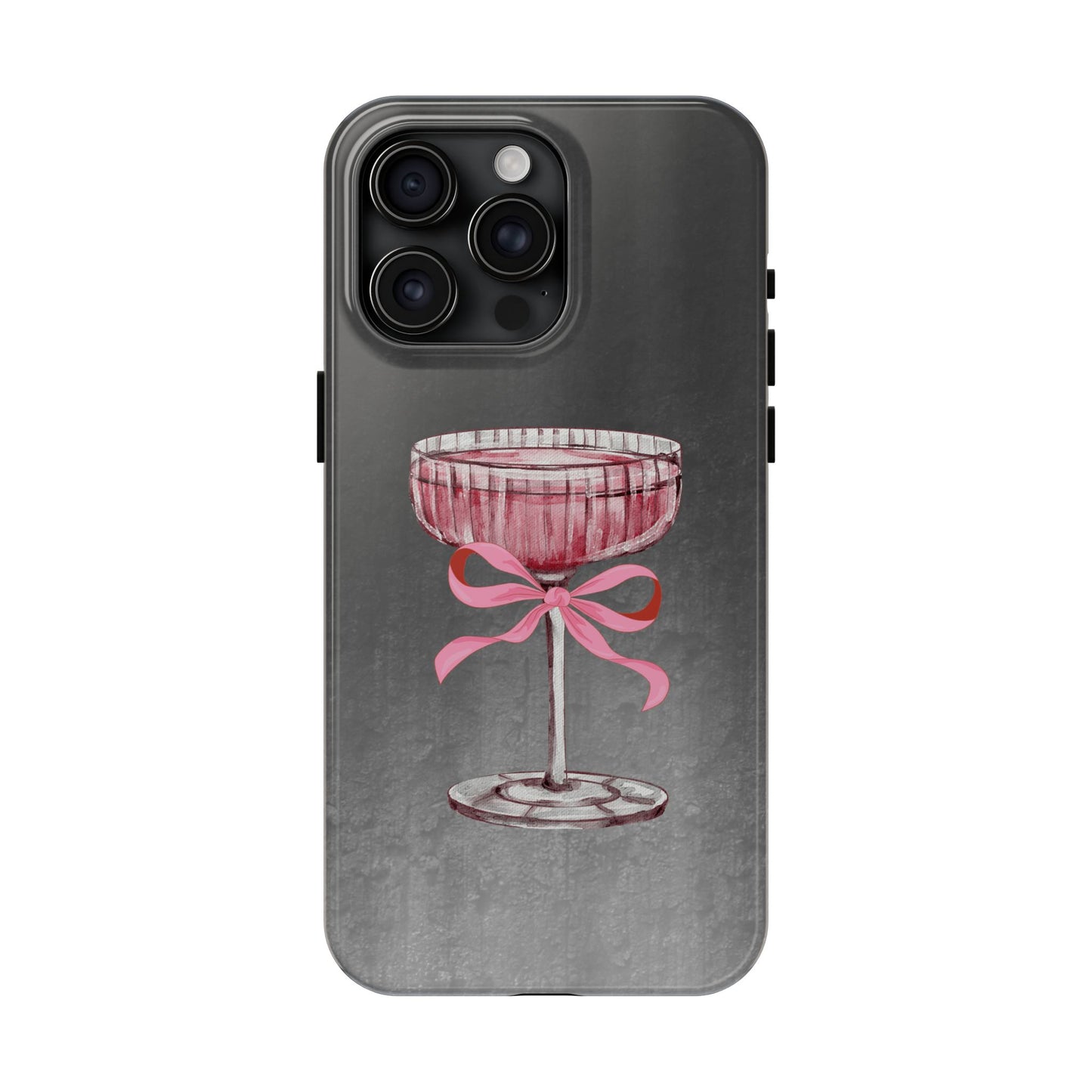Martini Phone Case, Pink Cocktail Drink Protective Cover, Tough Phone Case, Gift for Martini Lover, Stylish Phone Accessory, Unique Phone