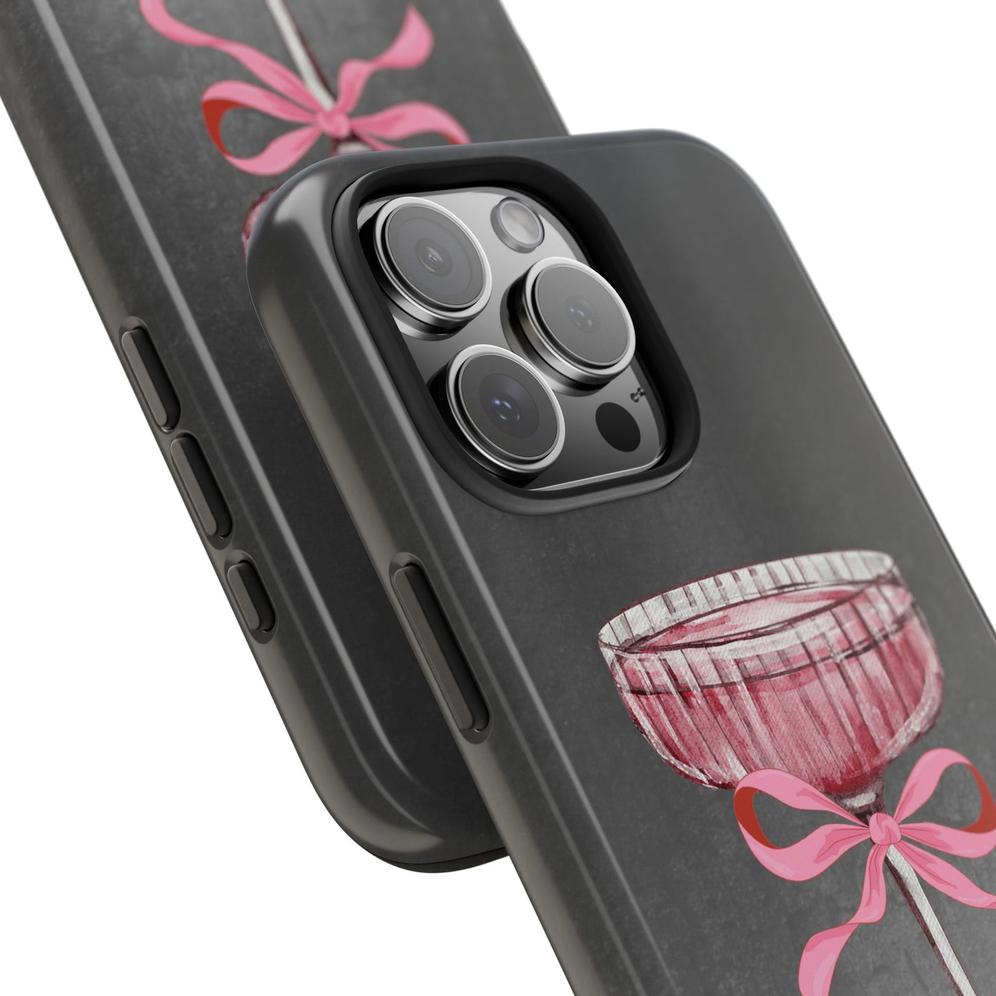 Martini Phone Case, Pink Cocktail Drink Protective Cover, Tough Phone Case, Gift for Martini Lover, Stylish Phone Accessory, Unique Phone