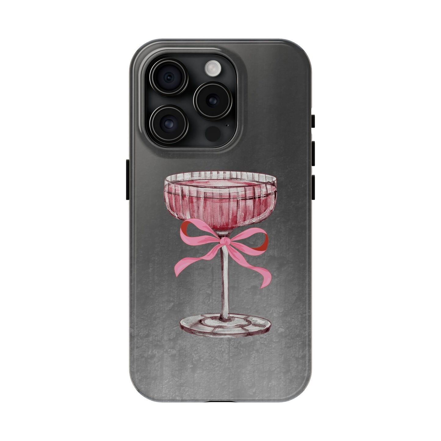 Martini Phone Case, Pink Cocktail Drink Protective Cover, Tough Phone Case, Gift for Martini Lover, Stylish Phone Accessory, Unique Phone