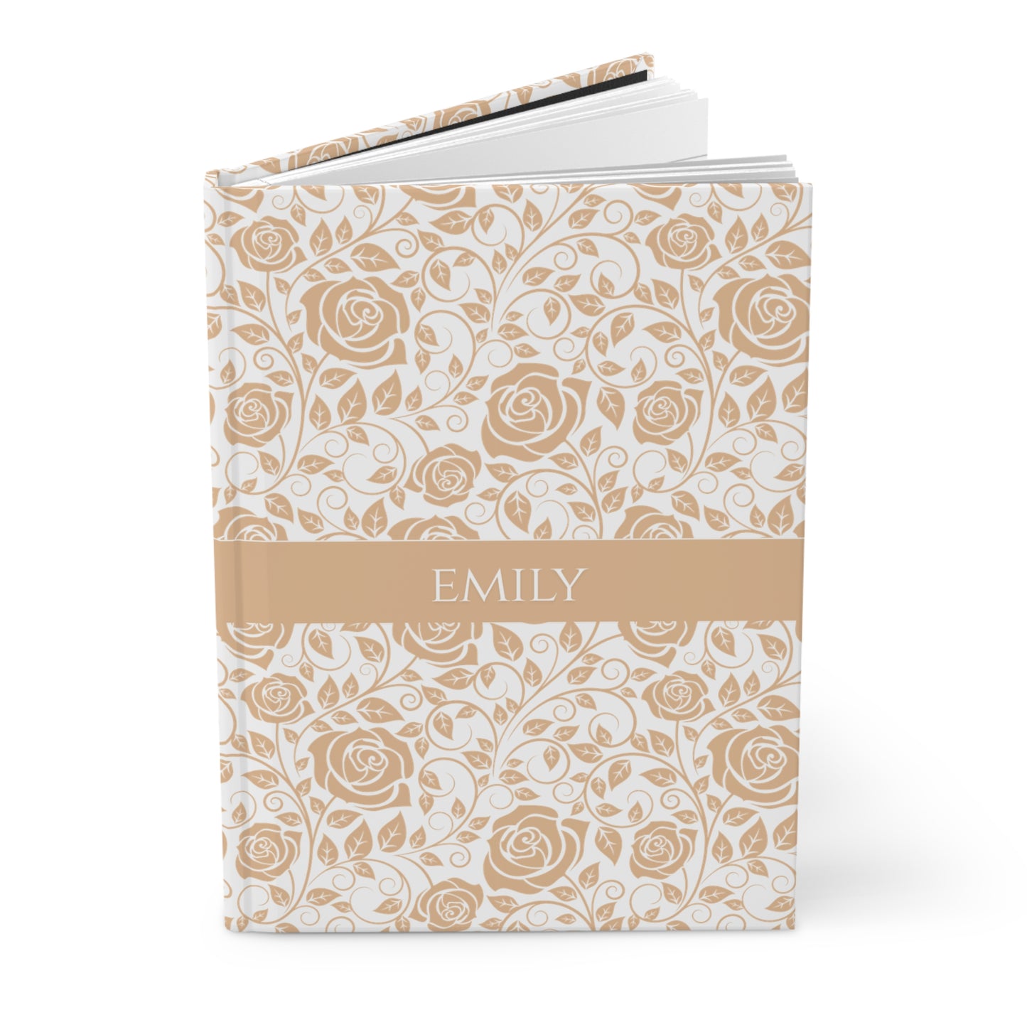 Floral Hardcover Journal, Personalized Aesthetic Diary - Matte Cover, Gift for Writers, Bullet Journal Notebook, Unique Stationery, Custom