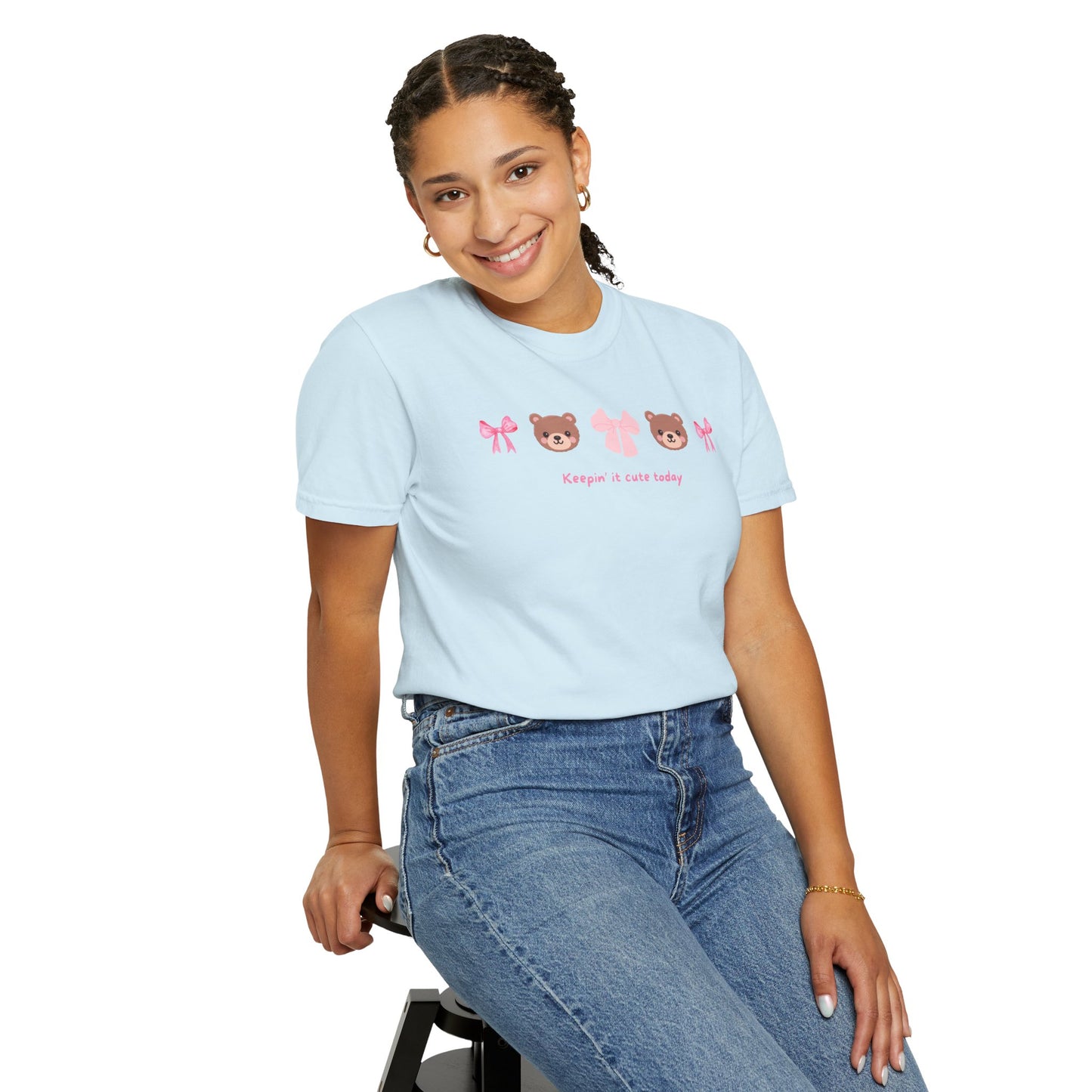 Coquette Bow Bear T-shirt - Keepin It Cute Today