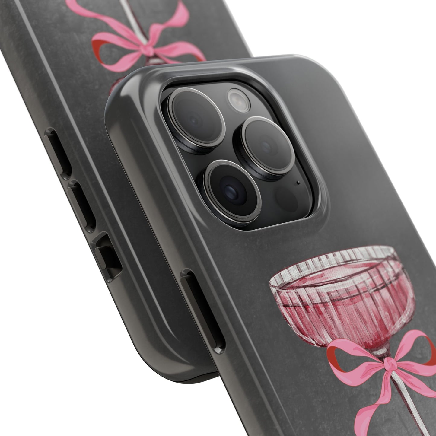 Martini Phone Case, Pink Cocktail Drink Protective Cover, Tough Phone Case, Gift for Martini Lover, Stylish Phone Accessory, Unique Phone