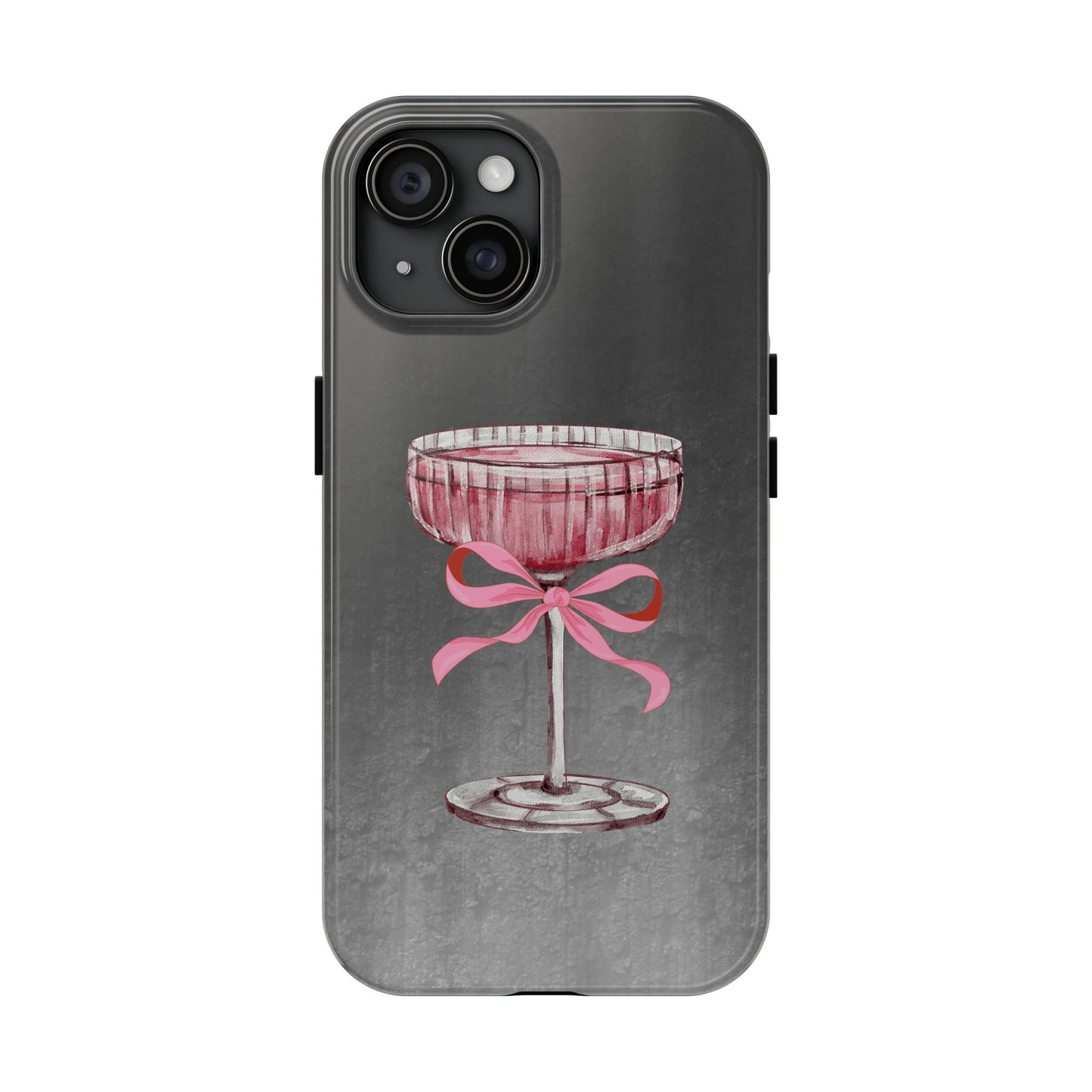 Martini Phone Case, Pink Cocktail Drink Protective Cover, Tough Phone Case, Gift for Martini Lover, Stylish Phone Accessory, Unique Phone