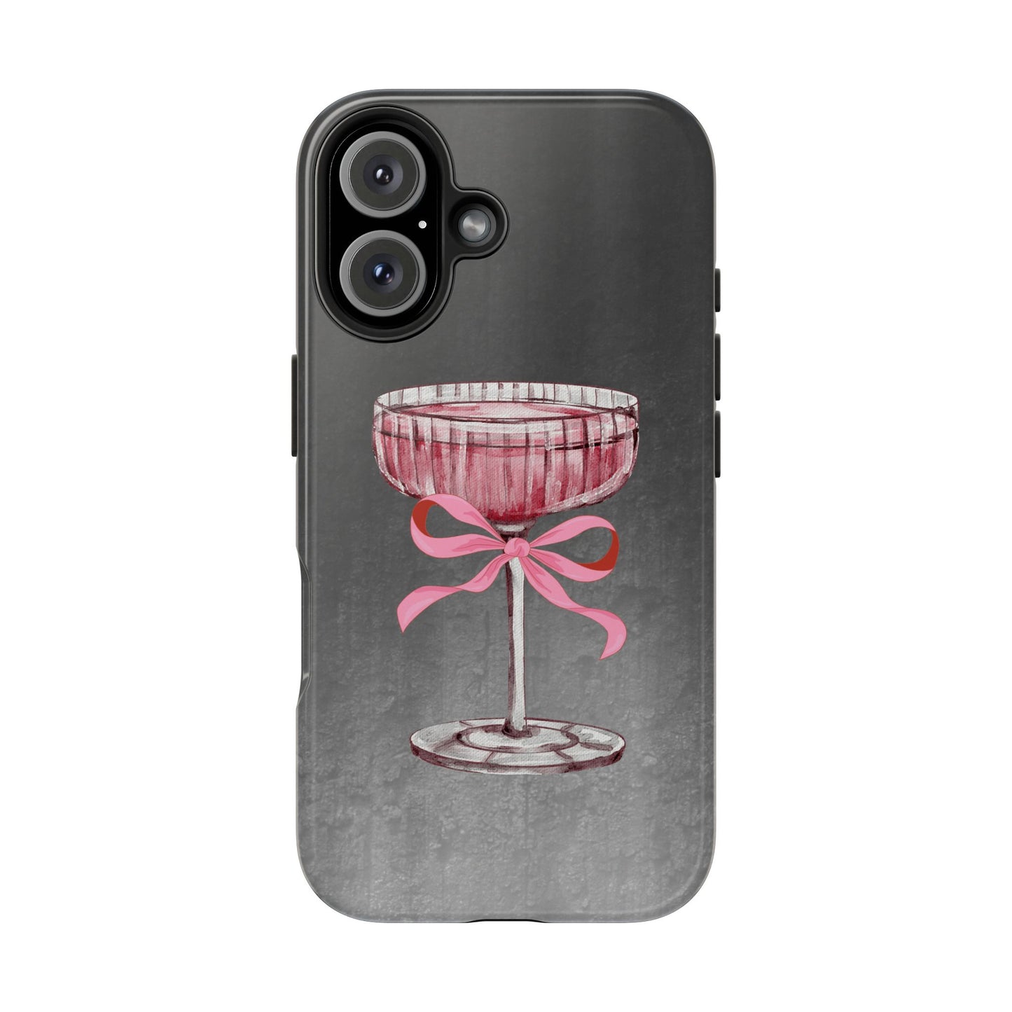 Martini Phone Case, Pink Cocktail Drink Protective Cover, Tough Phone Case, Gift for Martini Lover, Stylish Phone Accessory, Unique Phone