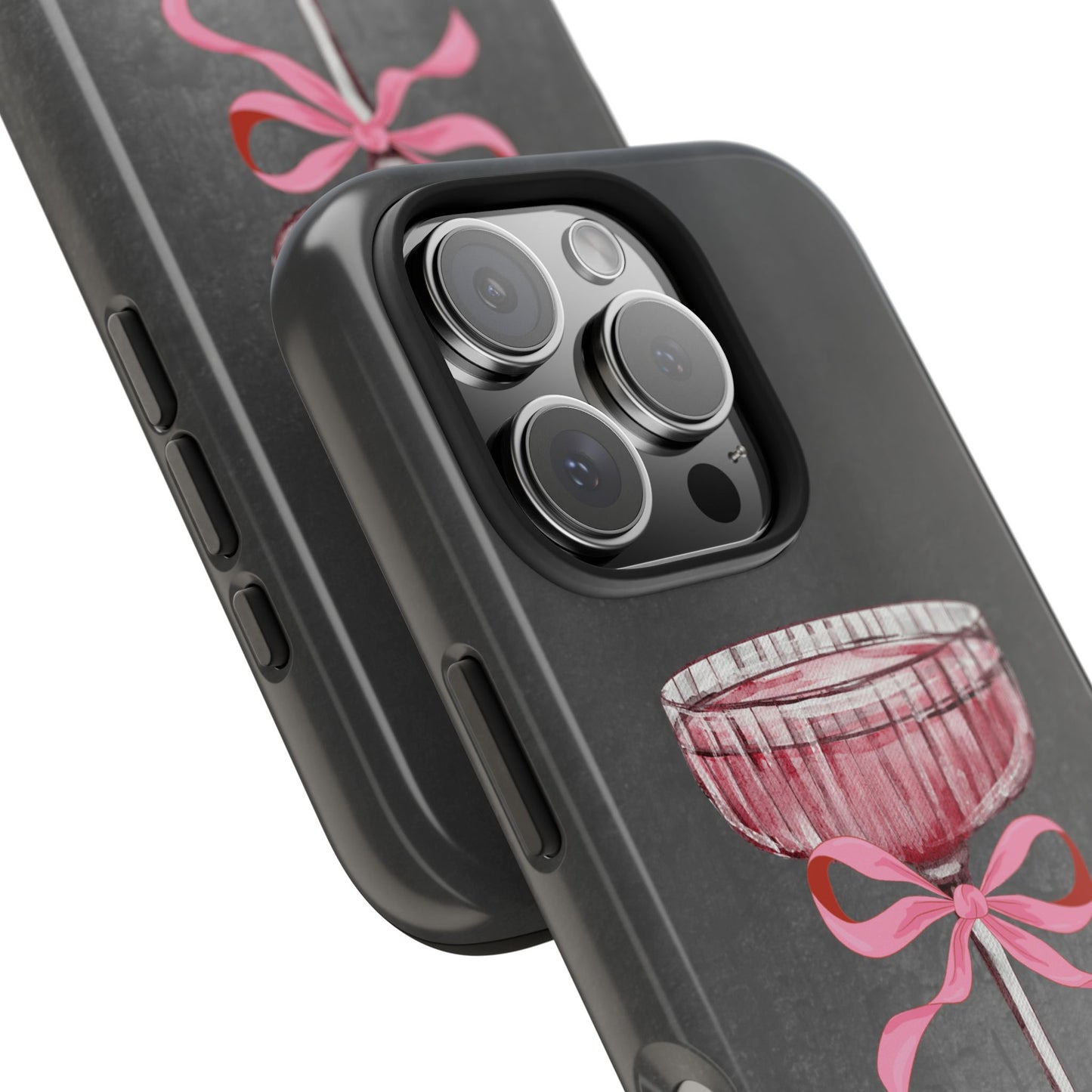 Martini Phone Case, Pink Cocktail Drink Protective Cover, Tough Phone Case, Gift for Martini Lover, Stylish Phone Accessory, Unique Phone
