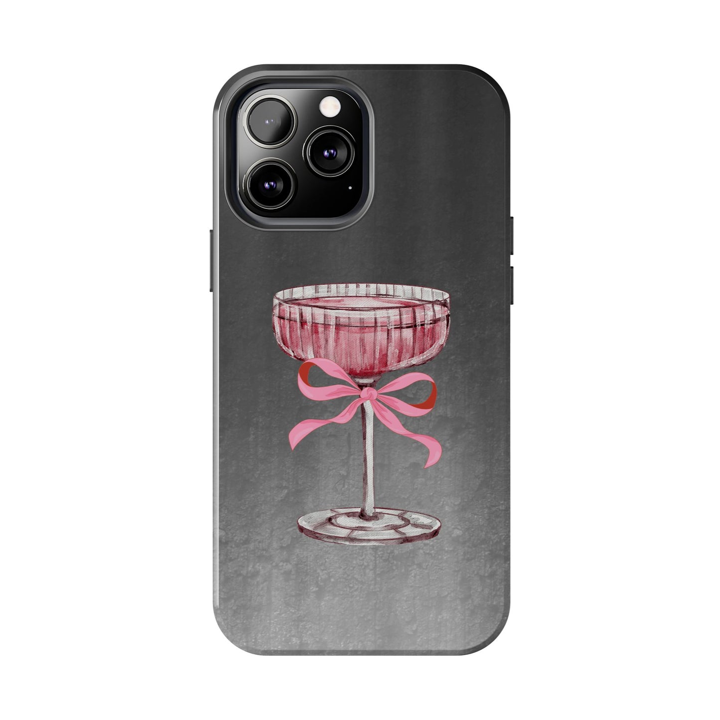 Martini Phone Case, Pink Cocktail Drink Protective Cover, Tough Phone Case, Gift for Martini Lover, Stylish Phone Accessory, Unique Phone