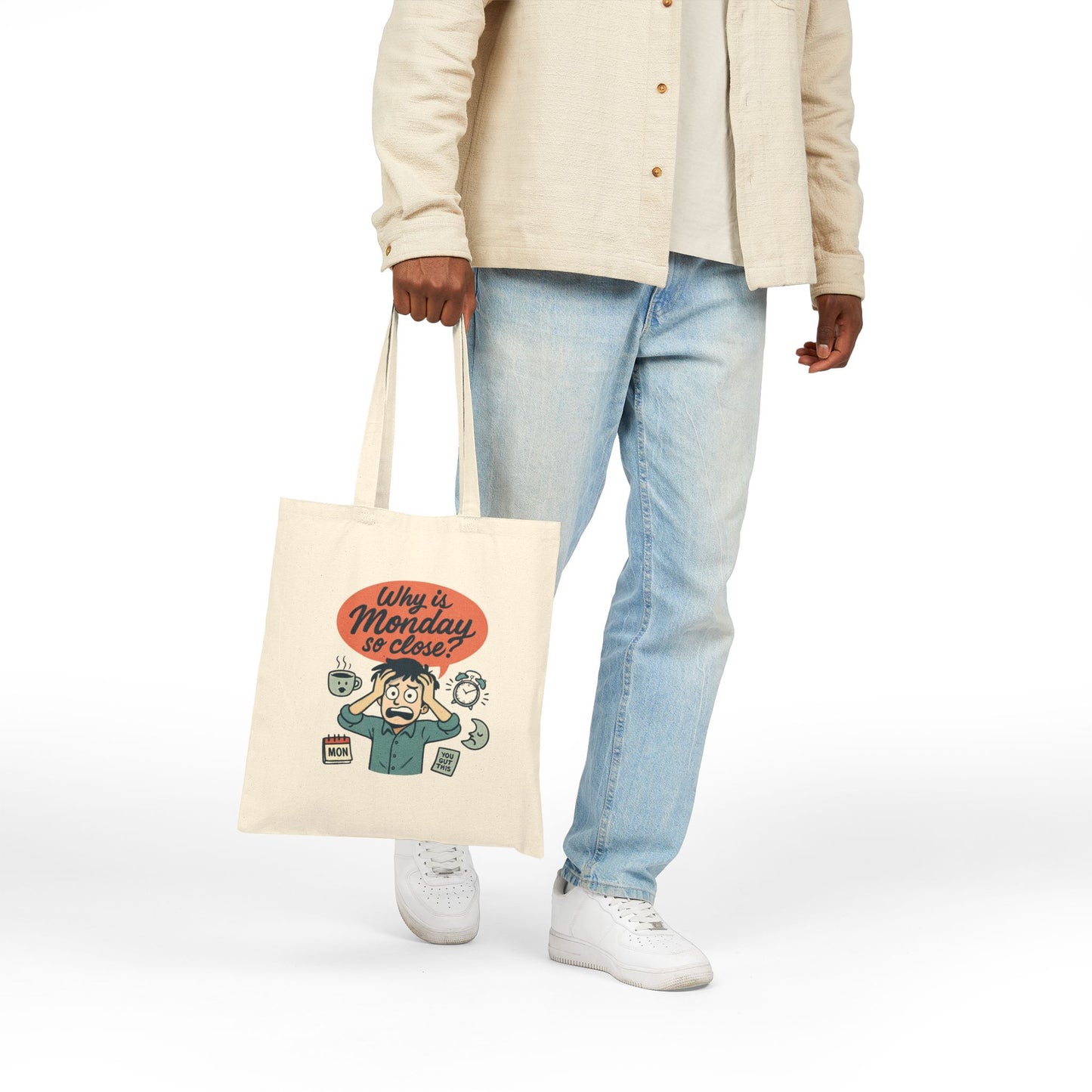 Cotton Canvas Tote Bag, Reusable Shopping Bag, Funny Tote, Eco-Friendly Bag, Grocery Bag, Market Bag