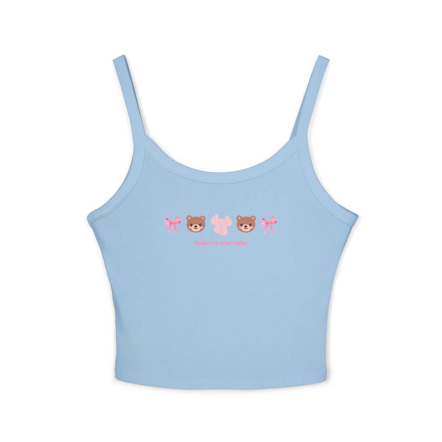 Tank Top with Cute Bear Print - Women's Fashion
