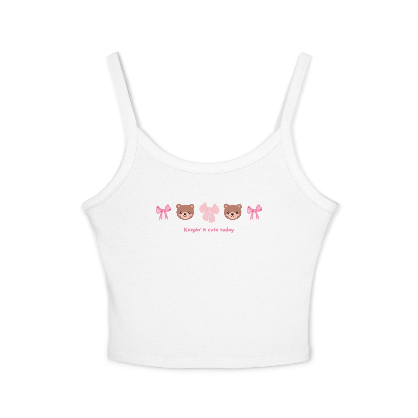 Tank Top with Cute Bear Print - Women's Fashion