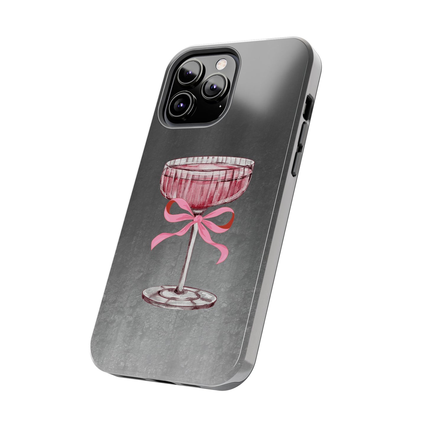 Martini Phone Case, Pink Cocktail Drink Protective Cover, Tough Phone Case, Gift for Martini Lover, Stylish Phone Accessory, Unique Phone