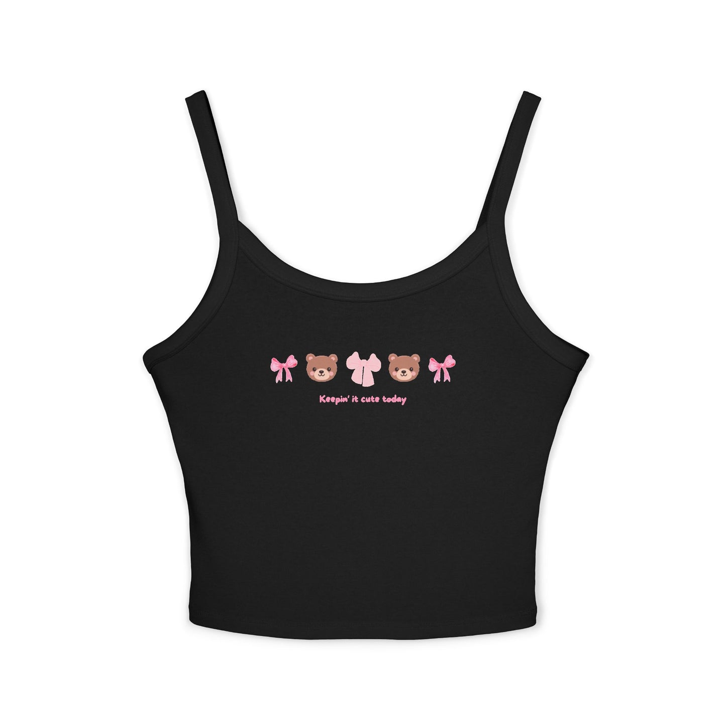 Tank Top with Cute Bear Print - Women's Fashion