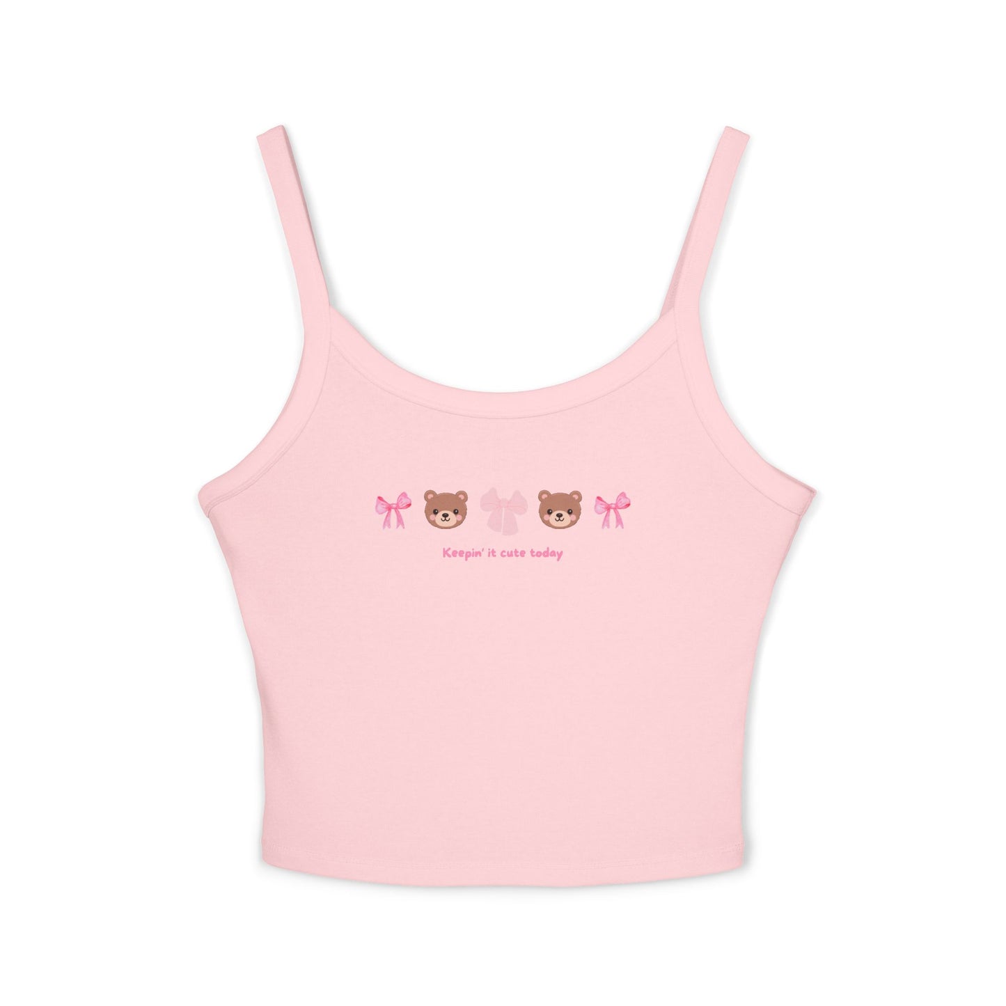Tank Top with Cute Bear Print - Women's Fashion