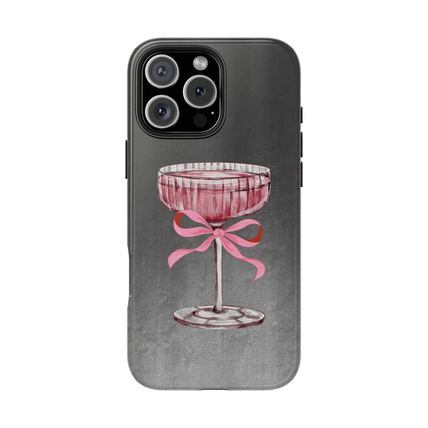 Martini Phone Case, Pink Cocktail Drink Protective Cover, Tough Phone Case, Gift for Martini Lover, Stylish Phone Accessory, Unique Phone