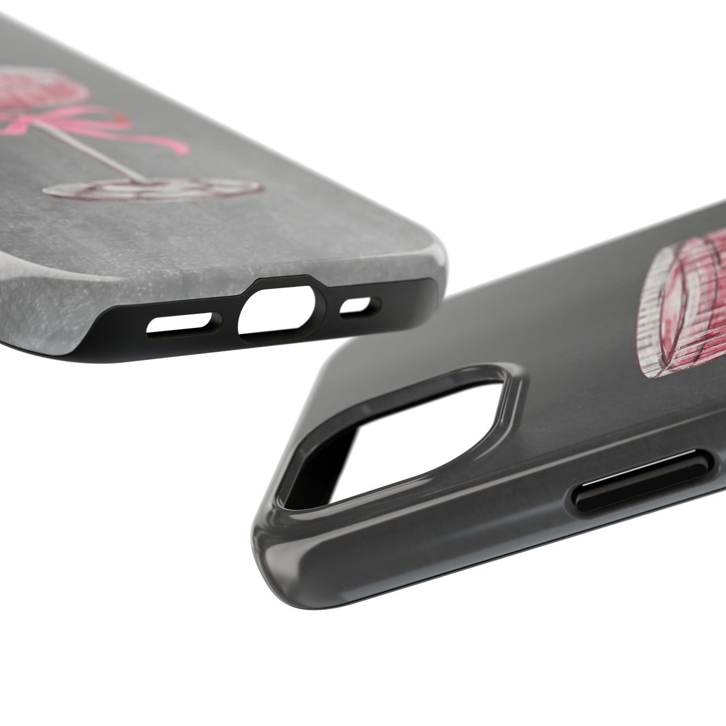 Martini Phone Case, Pink Cocktail Drink Protective Cover, Tough Phone Case, Gift for Martini Lover, Stylish Phone Accessory, Unique Phone