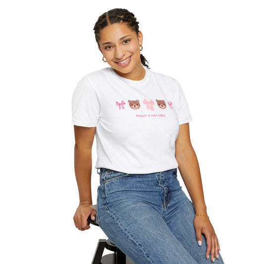 Coquette Bow Bear T-shirt - Keepin It Cute Today