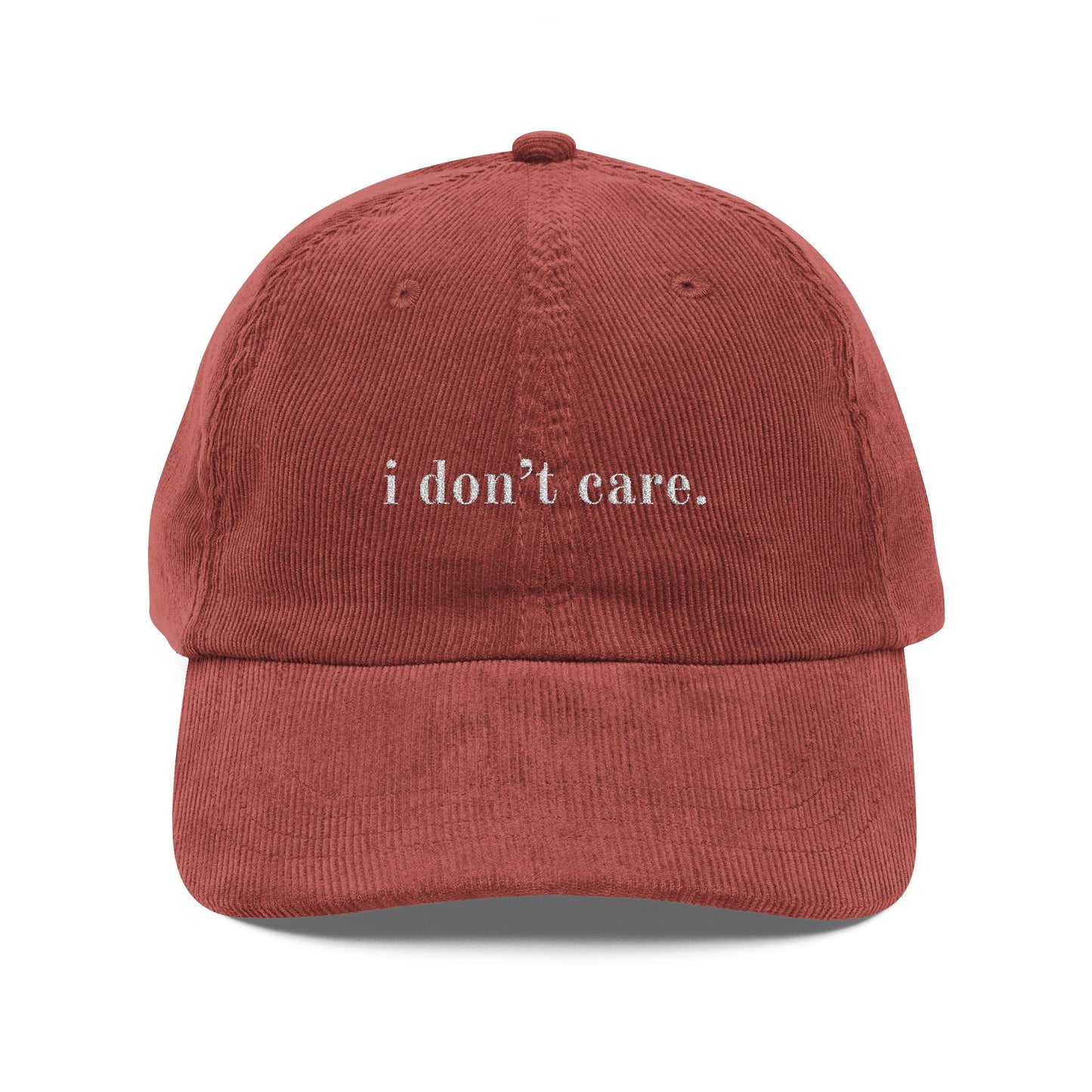 Cap with Embroidered 'Leave Me Alone, Not Interested, I Don't Care' Quote